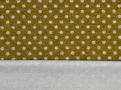 RESTST�CK 81 cm Jerseystoff Strickjersey Punkte meliert, ocker