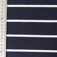 Viskose Jerseystoff Streifen, dunkelblau (3 cm breit) wei� (5 mm breit)