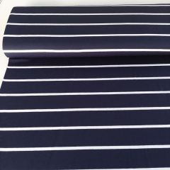 Viskose Jerseystoff Streifen, dunkelblau (3 cm breit) wei� (5 mm breit)