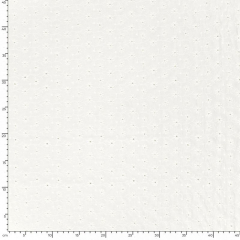 bestickter Baumwollstoff Blumen Reihen, cremewei�