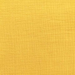 RESTST�CK 74 cm Musselin Stoff Double Gauze uni,�gelb