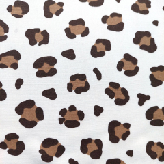 Baumwollstoff Popeline Panther Leopardenmuster, braun schwarz cremwei�