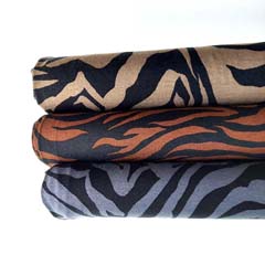 RESTST�CK 260 cm Viskosejersey Stoff Zebramuster Tiger Animal Print, dunkelgrau schwarz