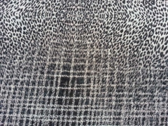 RESTST�CK 150 cm Luftig leichter Chiffon Animalprint - schwarz beige