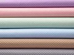 RESTST�CK 38 cm Baumwollstoff kleine Punkte Petite Dots, wei� ocker