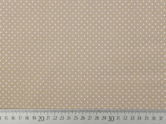 RESTST�CK 21 cm Baumwollstoff kleine Punkte Petite Dots, wei� hellbeige