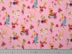 RESTST�CK 126 cm Baumwollstoff Bl�mchen, rosa