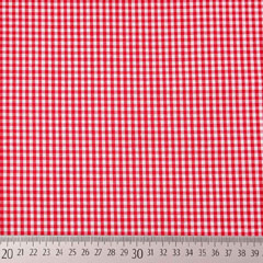 Baumwollstoff Vichykaro 2,7 mm, rot wei�