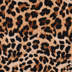 RESTST�CK 65 cm Viskose Webware Leopardenmuster, schwarz braun beige