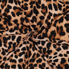 RESTST�CK 65 cm Viskose Webware Leopardenmuster, schwarz braun beige