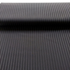 RESTST�CK 115 cm Webware mit Stretch Nadelstreifen Hosenstoff, schwarz wei�