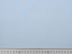 RESTST�CK 24 cm Baumwollstoff kleine Punkte Petite Dots, wei� hellblau