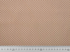 RESTST�CK 33 cm Baumwollstoff kleine Punkte Petite Dots, wei� hellbraun