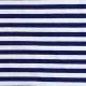 Jerseystoff Streifen 1 cm garngef�rbt, dunkelblau wei�