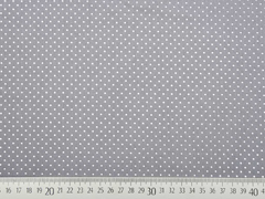 Baumwollstoff kleine Punkte Petite Dots, wei� grau