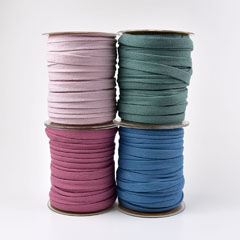 Flache Kordel Hoodiekordel Kapuzenband 15 mm, jeansblau