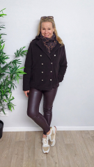 Lederimitat mit Wildleder-Imitat R�cken elastisch, matt dunkelblau