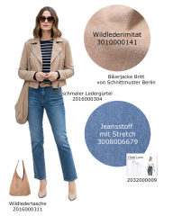 RESTST�CK 84 cm elastisches Wildleder Imitat Fake Suede, hellbeige