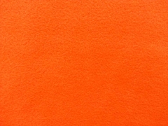 Fleece Stoff Meterware uni, orange