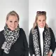 Schal Leopardenmuster - schwarz braun hellbeige