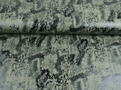 Wildlederimitat Animal Print Foliendruck , schwarz khaki