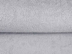 Teddyfleece Teddyfell aus Baumwolle, hellgrau