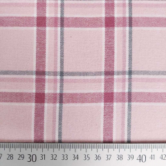 Flanell Stoff Karomuster karierter Baumwollstoff, dunkelaltrosa grau rosa