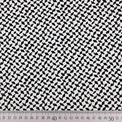 Viskose Twillstoff kleine Rauten, schwarz helltaupe