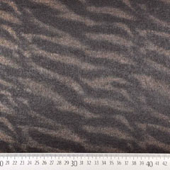Blusenstoff Zebramuster Glitzer, braun schwarz