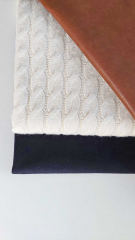 RESTST�CK 50 cm Woll-Cashmere Blend Velourstoff Deadstock, dunkelblau