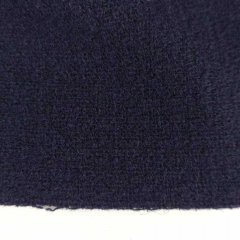 Wollstoff mit Textur uni, dunkelblau - Made in Italy