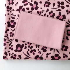 Nicky Velour Stoff Blumenmuster, burgundy rosa