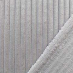 Wellnessfleece Pl�sch Fake Fur vertikale Streifen, taupe