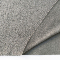 Fleece Stoff Meterware uni, helles armygr�n