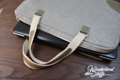 Taschenstoff ROM Canvas strapazierf�hig, taupe meliert