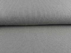 Strickstoff Baumwolle Halbpatent gerippt, grau