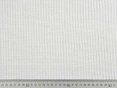 RESTST�CK 90 cm Strickstoff Baumwolle Halbpatent gerippt, cremewei�