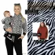 RESTST�CK 92 cm Sweatstoff French Terry Zebramuster Meterware, schwarz wei�