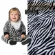 Sweatstoff French Terry Zebramuster Meterware, schwarz wei�