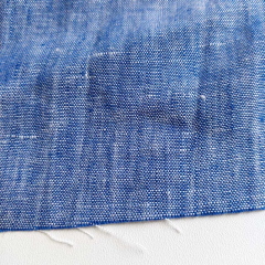 RESTST�CK 138 cm Leinenstoff 100% Leinen Georgio, mittelblau