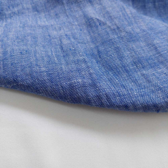 RESTST�CK 138 cm Leinenstoff 100% Leinen Georgio, mittelblau