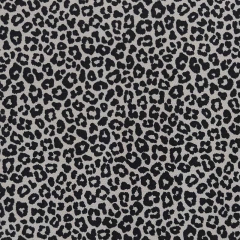 Baumwollstoff kleines Leoparden Muster, schwarz beige (sand)