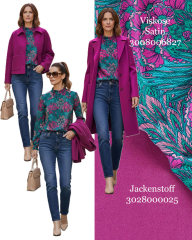 Jackenstoff Mantelstoff Velourstoff Lodenstoff Meterware weich uni - helle Pflaume (violett)
