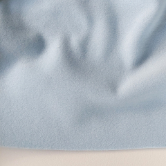 RESTST�CK 96 cm Jackenstoff Mantelstoff Velourstoff Lodenstoff Meterware weich uni - icy blue (hellblau)