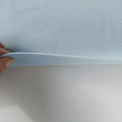 RESTST�CK 96 cm Jackenstoff Mantelstoff Velourstoff Lodenstoff Meterware weich uni - icy blue (hellblau)