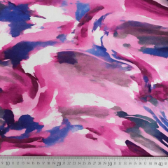 RESTST�CK 50 cm French Terry Sweatstoff abstraktes Muster Sommersweat pink blau
