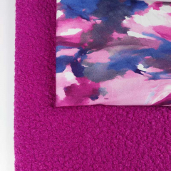 RESTST�CK 50 cm French Terry Sweatstoff abstraktes Muster Sommersweat pink blau