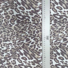 Stretchstoff Bengalin Leopardenmuster Meterware, matt braun cremewei�