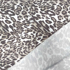 Stretchstoff Bengalin Leopardenmuster Meterware, matt braun cremewei�