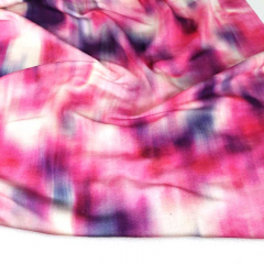 RESTST�CK 50 cm French Terry Sweatstoff Batik Look Tie-Dye, rosa pink lilablau